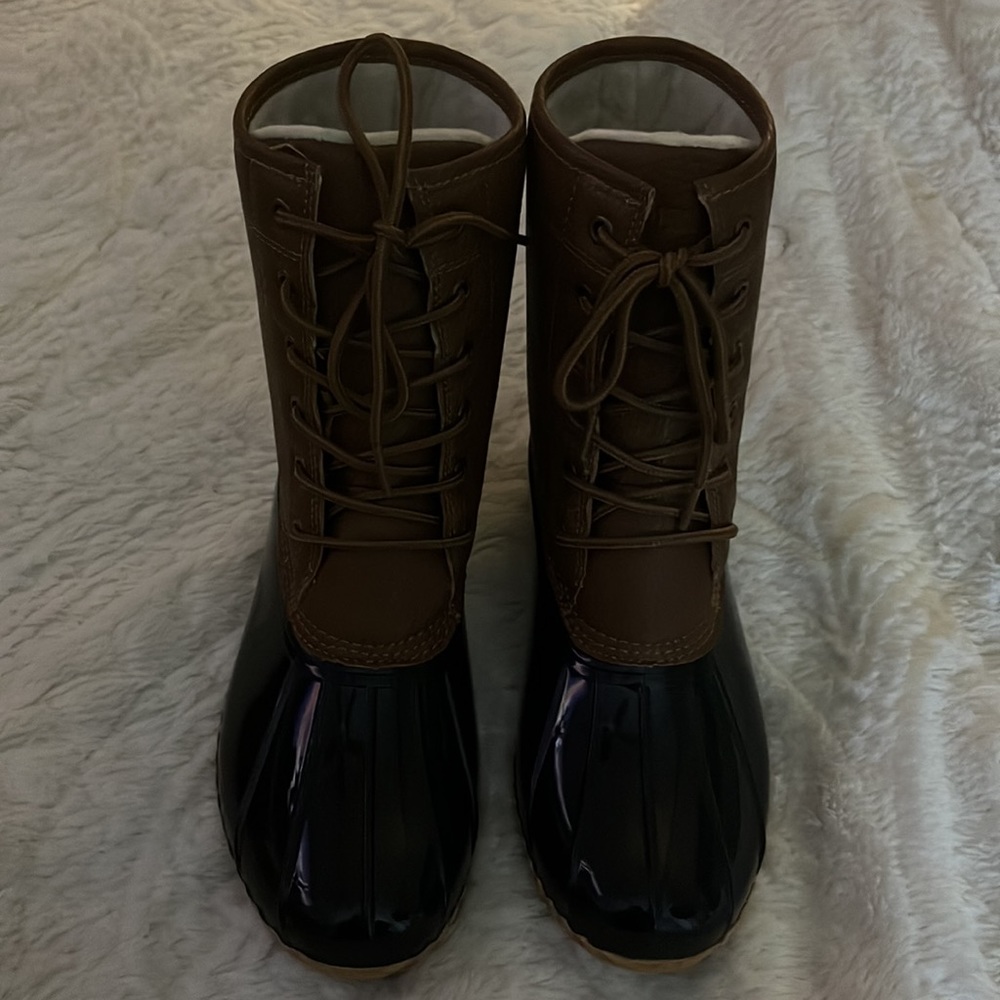 JBU Chocolate Brown lace up boots. Size 8.5. - Picture 3 of 4